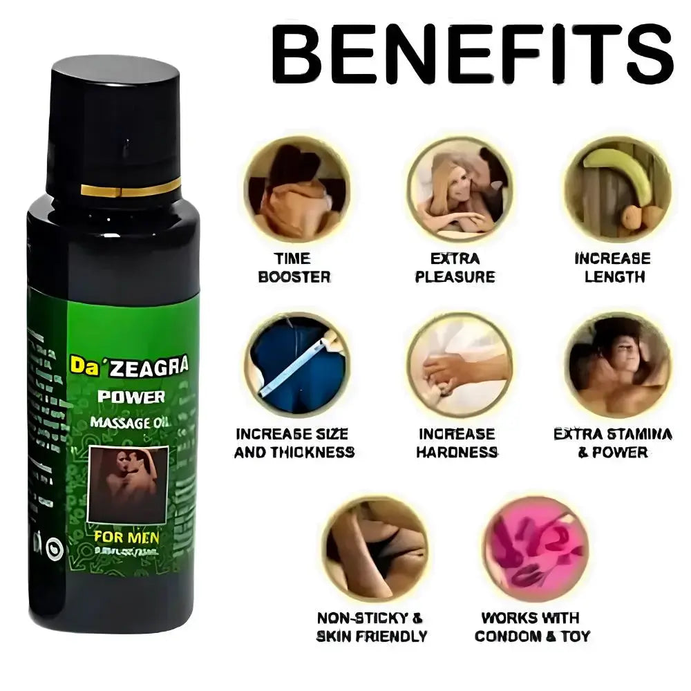 Da Zeagra Power Massage Oil In Pakistan | 100% Herbal Strength & Delay Oil for Men Hikmat Plus